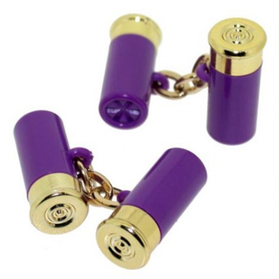 Christopher Simpson Shotgun Cartridge Cufflinks - Purple